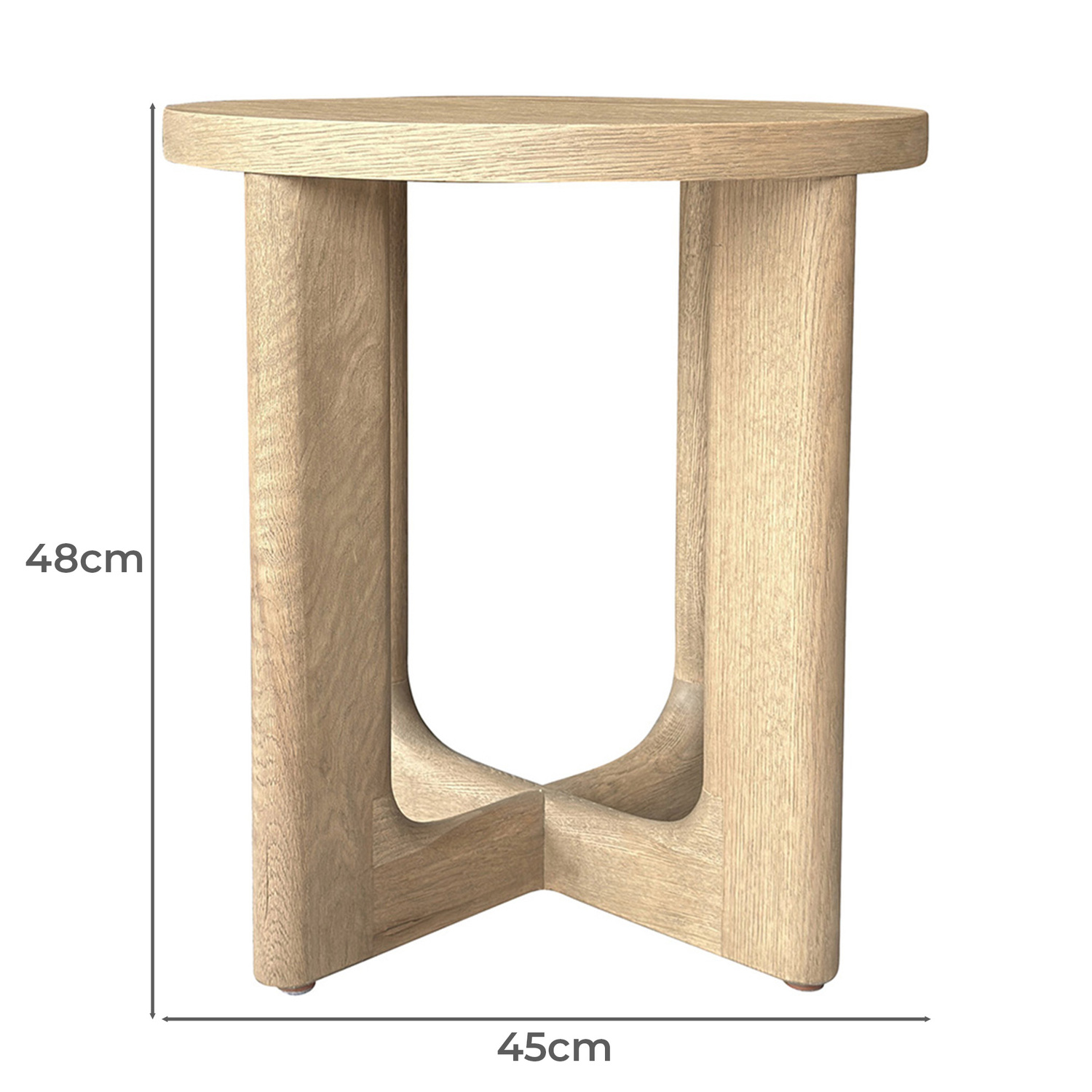 Emery Oak Wood Side Table
