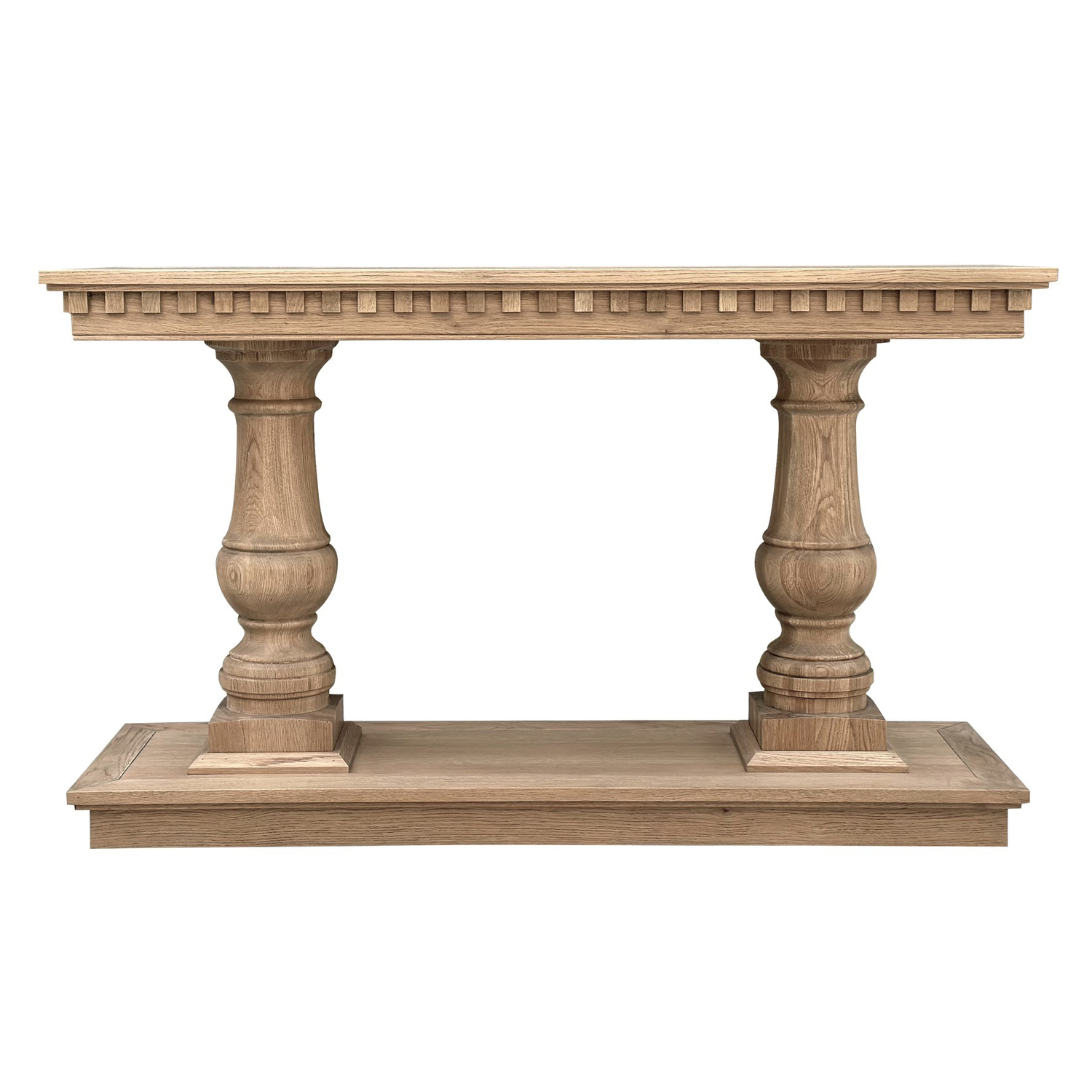 Balustrade Oak Console Table