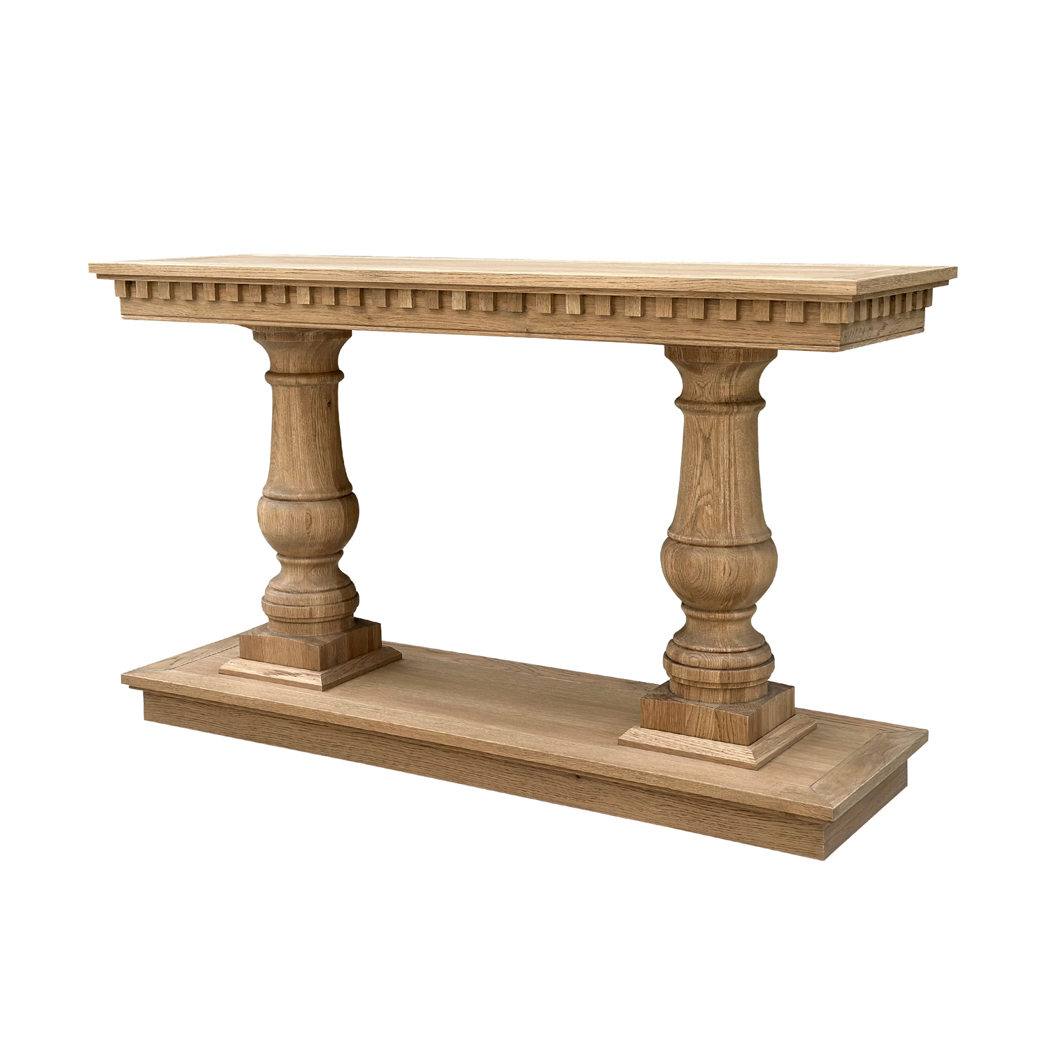 Balustrade Oak Console Table