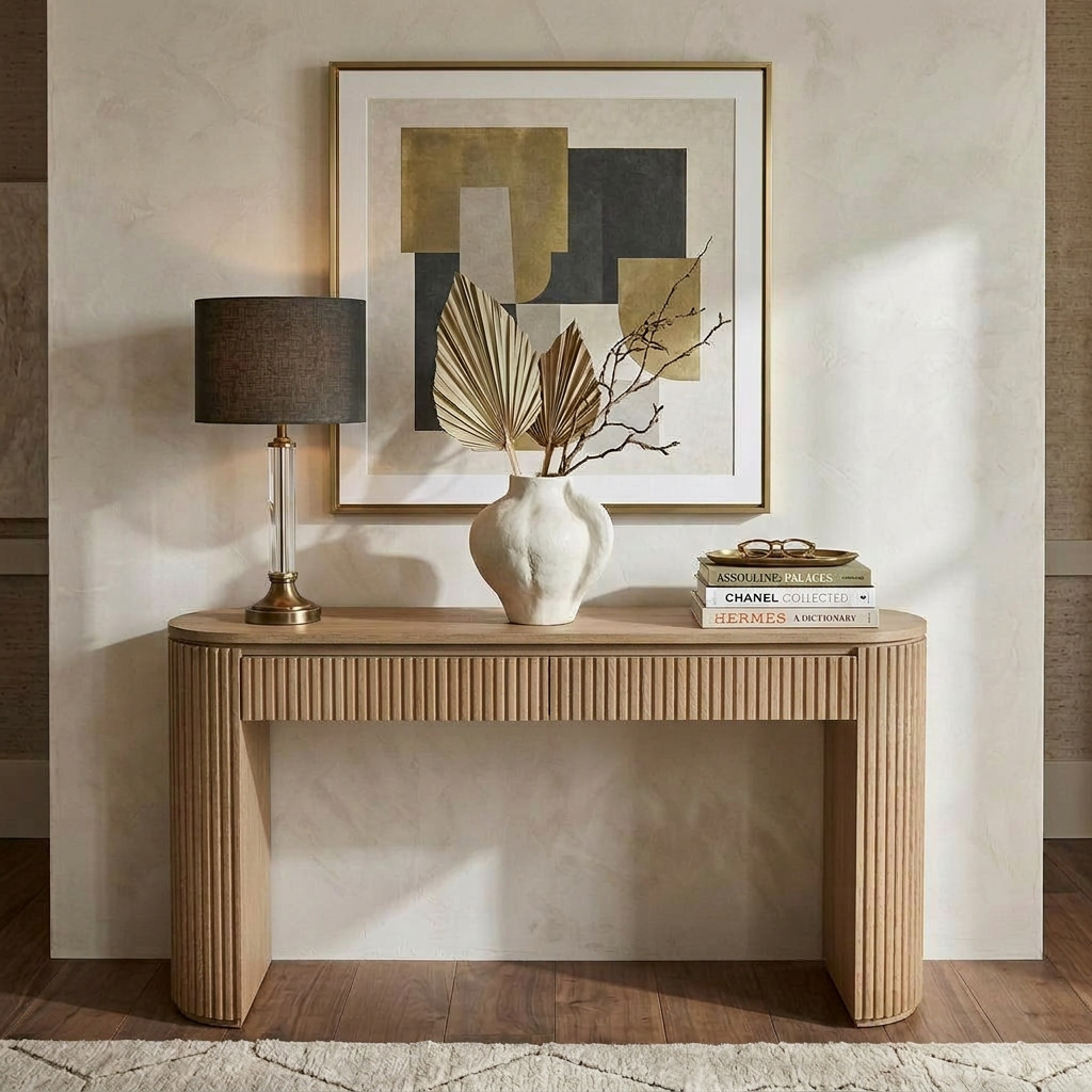 Anderson Oak Wood Console Table