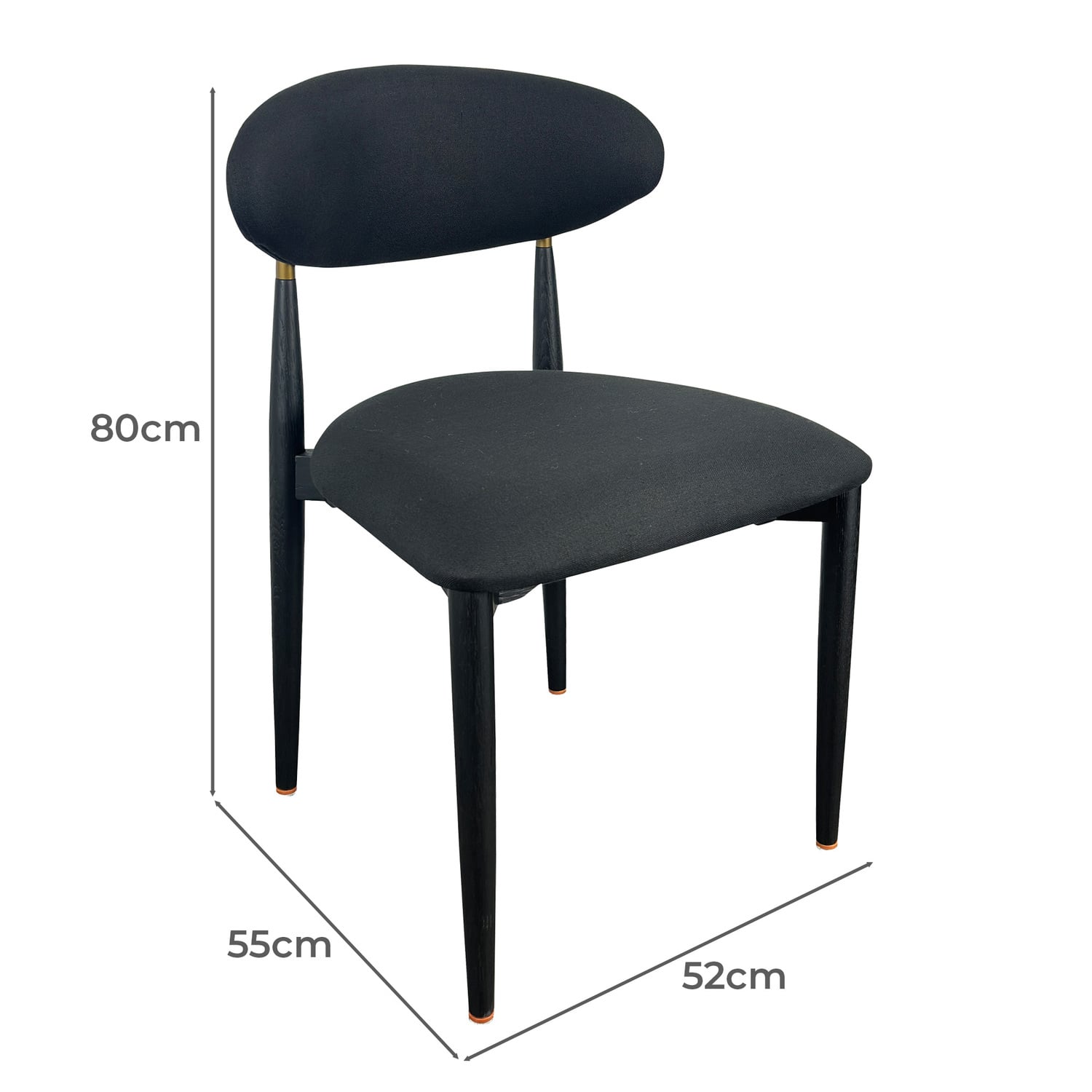 Jamie Oak Wood & Linen Dining Chairs