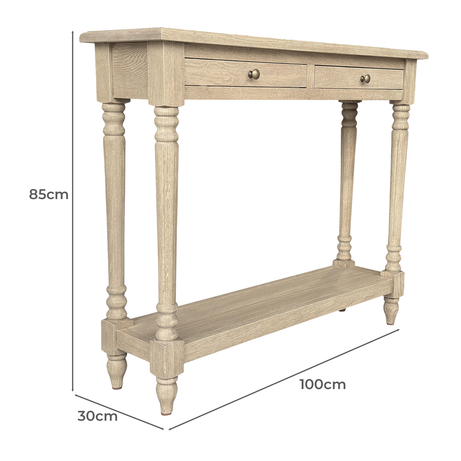 Weathered Oak Sampson Console