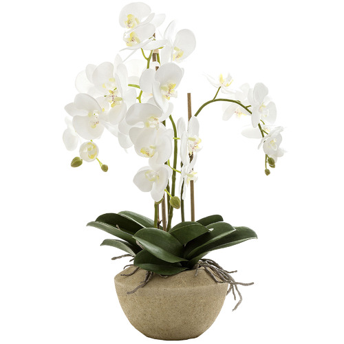65cm Potted Faux Orchid Temple & ster