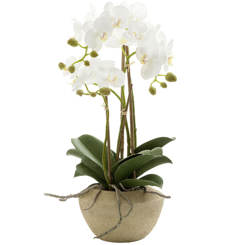 BayviewLiving 50cm Potted Faux Orchid Temple & ster