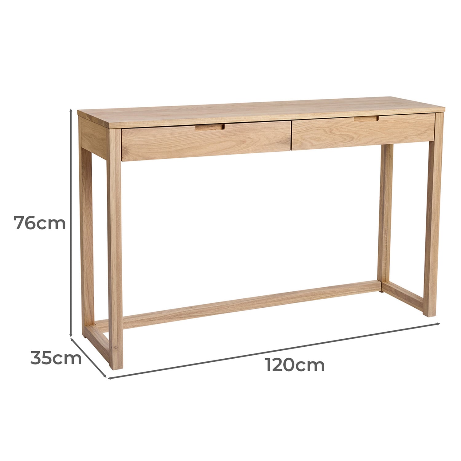Olwen Oak Wood Console Table