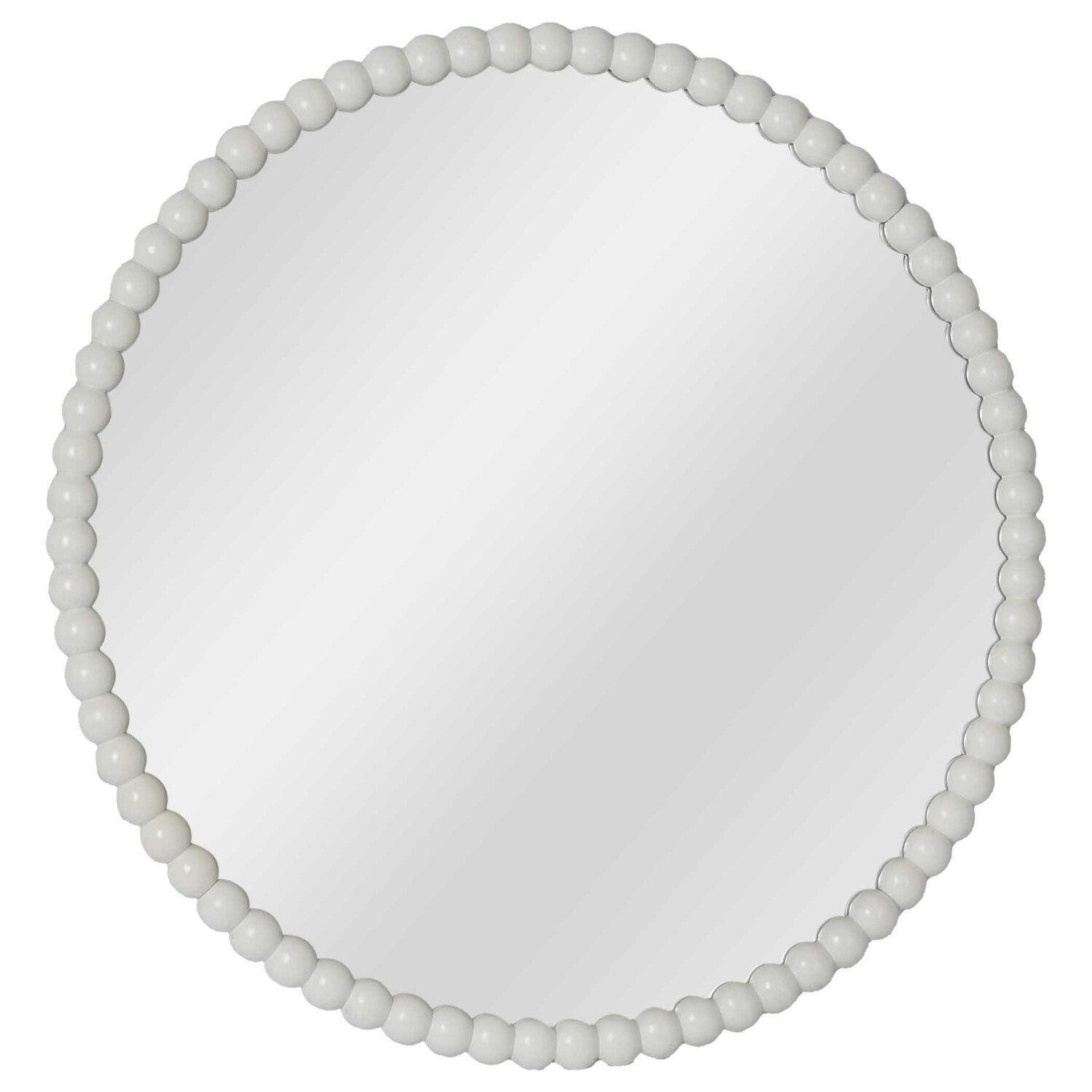White Octavio Oak Wood Wall Mirror