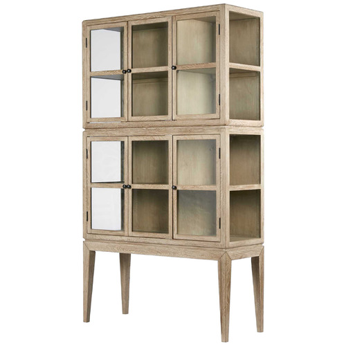 Thomas 6 Door Oak Wood Display Cabinet
