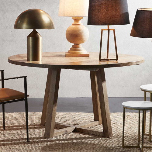 Zachary Oak Wood Dining Table