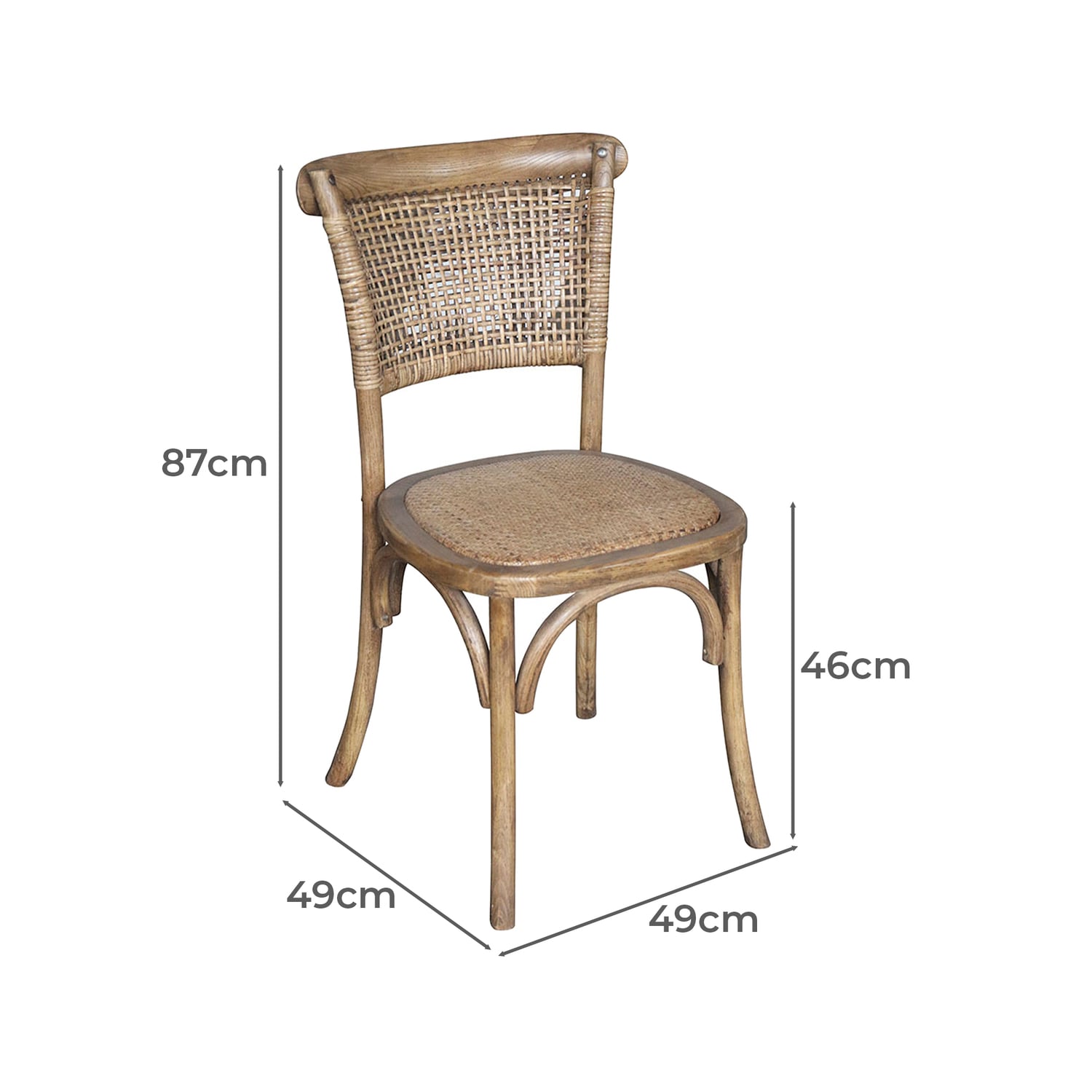 Zachary Oak Wood Dining Chair