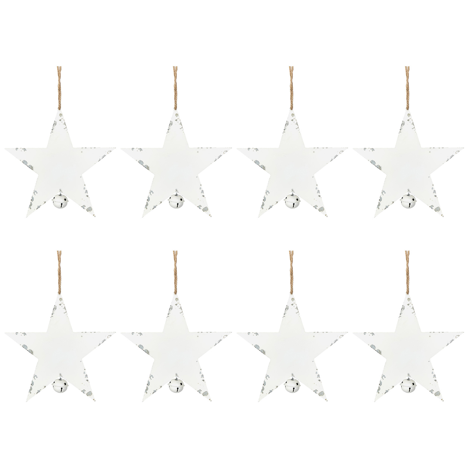 White Star Christmas Tree Hanging Ornaments