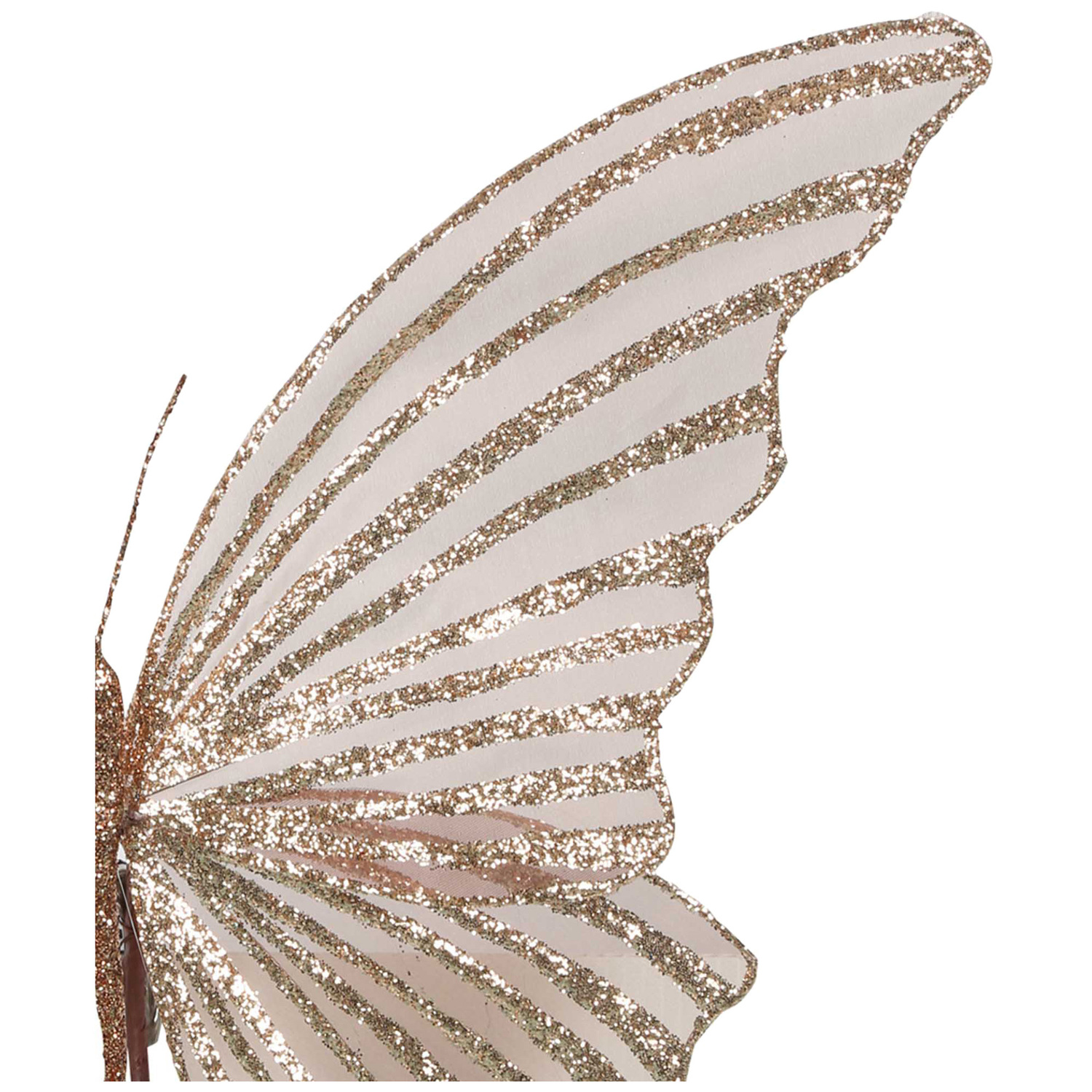 Brown Butterfly Christmas Tree Clips