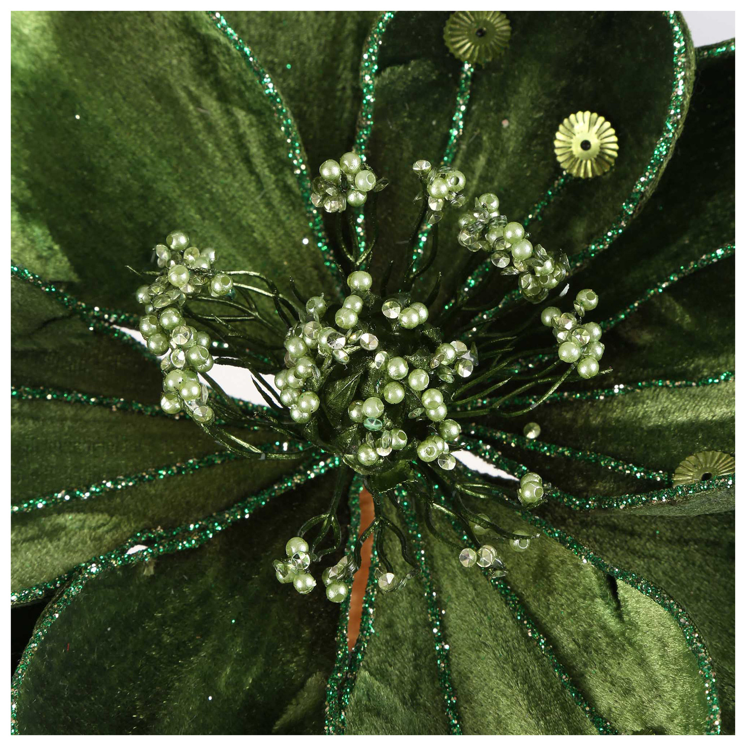Green Magnolia Christmas Tree Clips