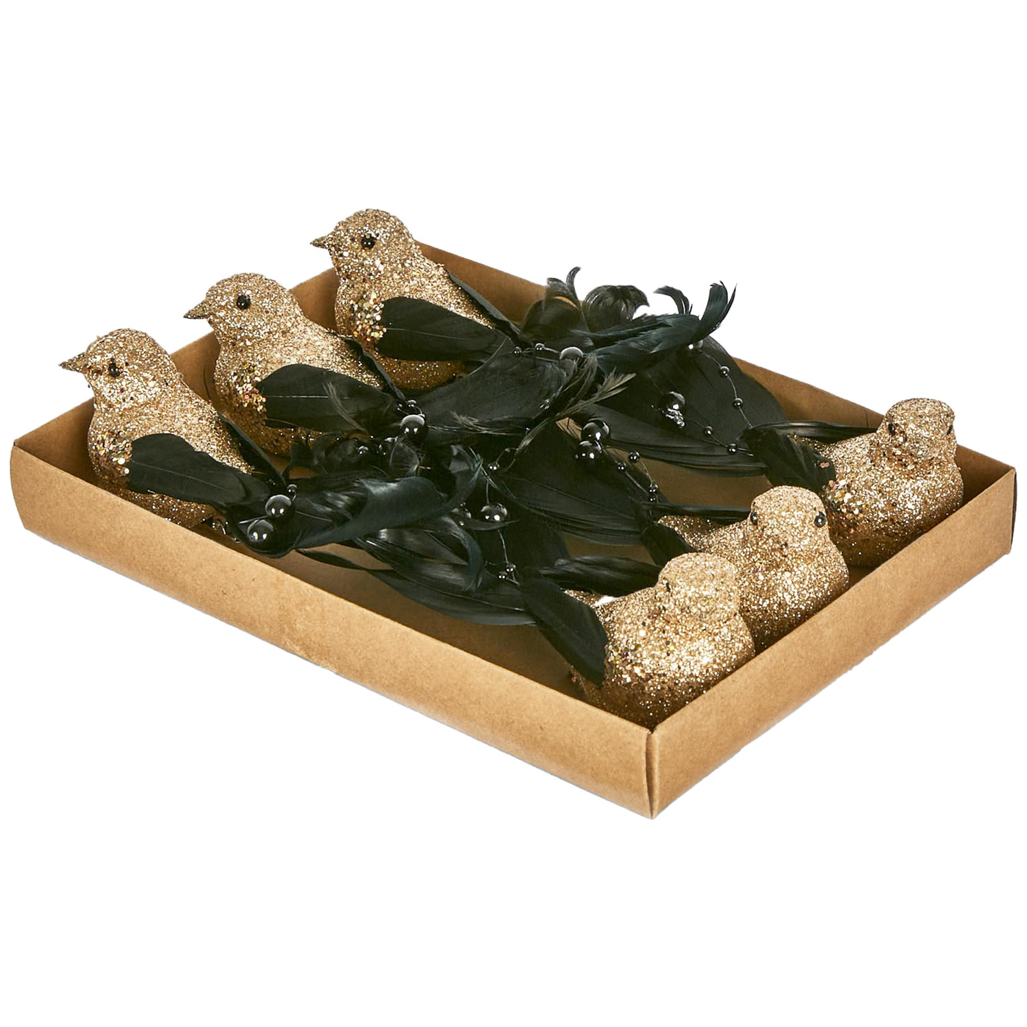 Black Bird Christmas Tree Clips