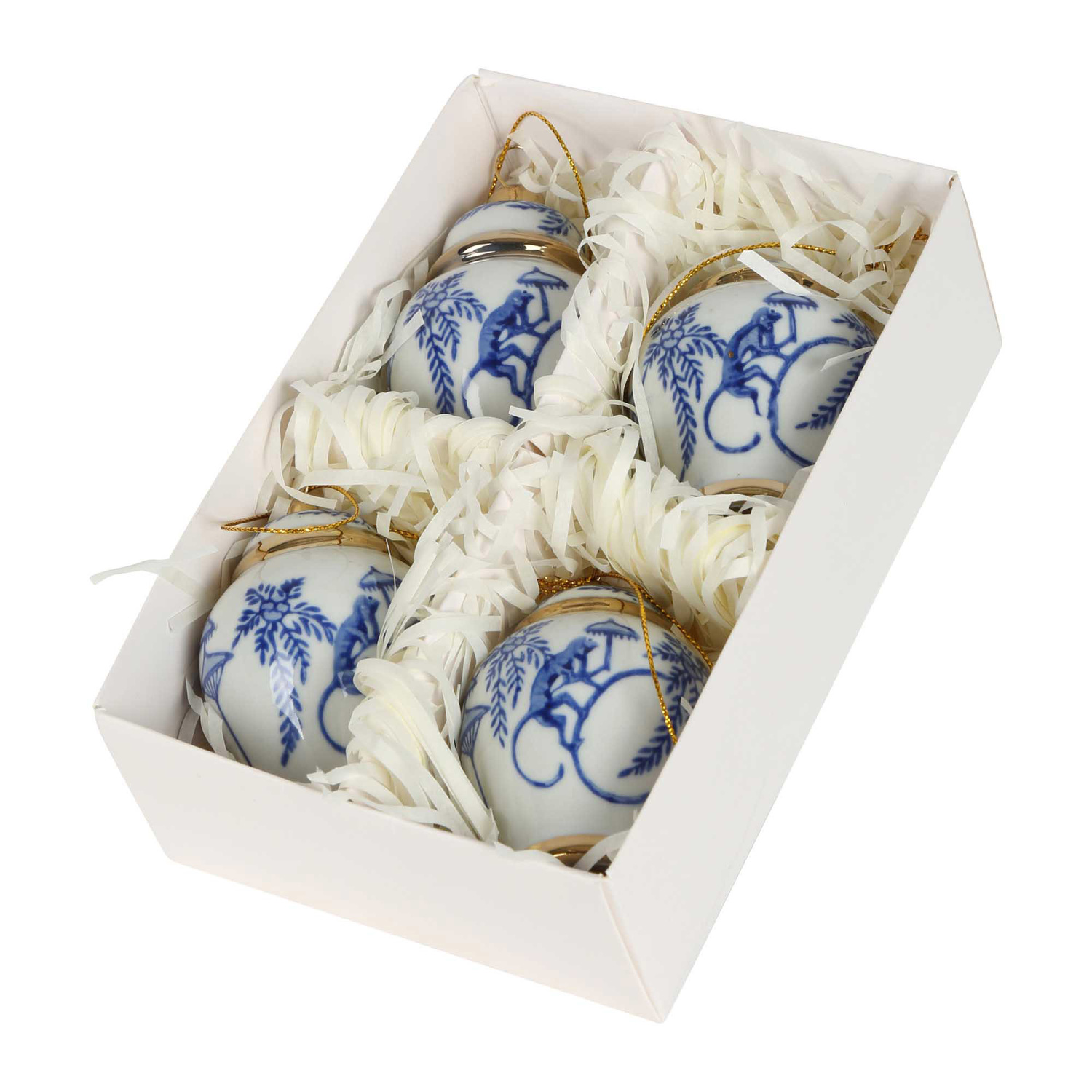 Monkey Chinoiserie Christmas Tree Hanging Ornaments