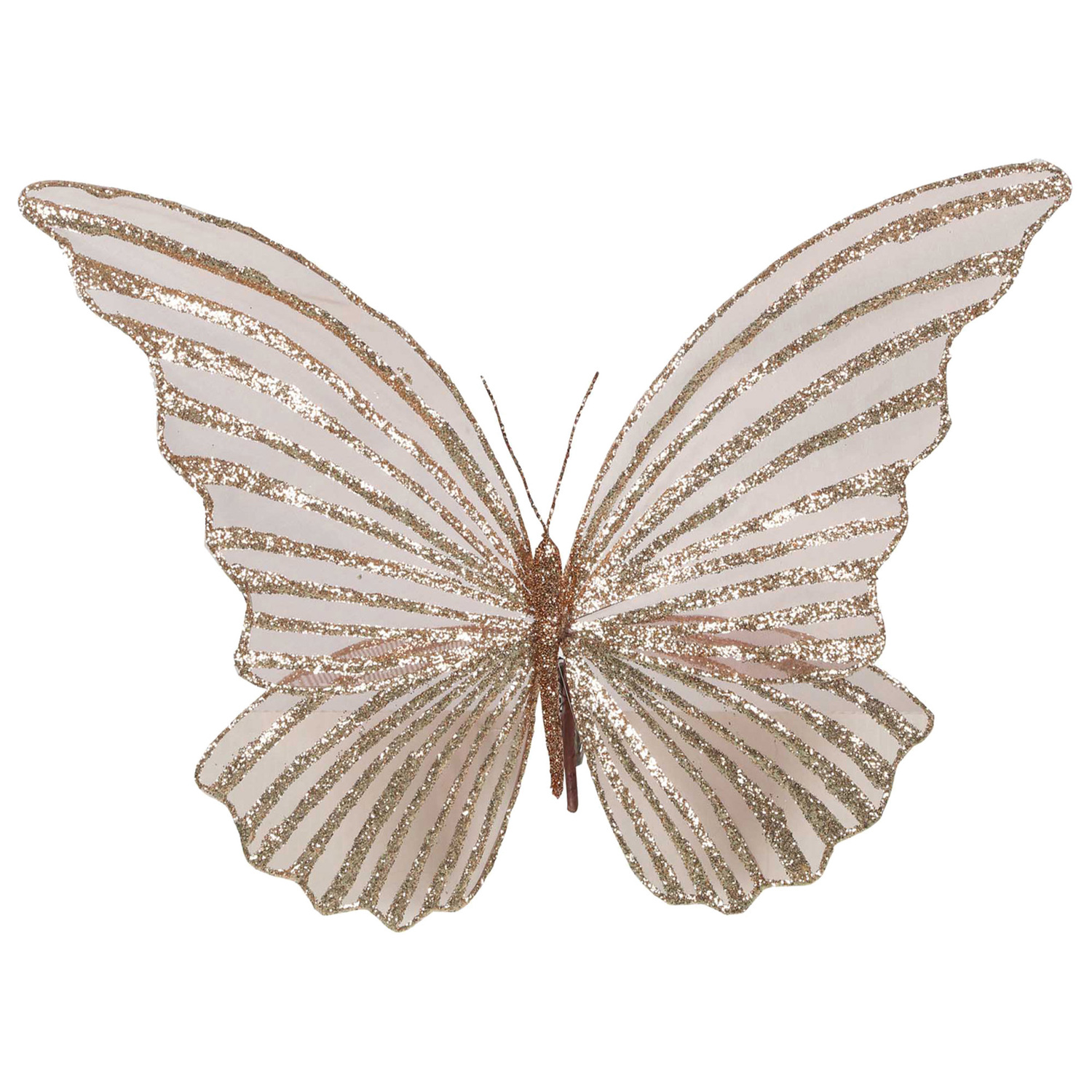 Brown Butterfly Christmas Tree Clips