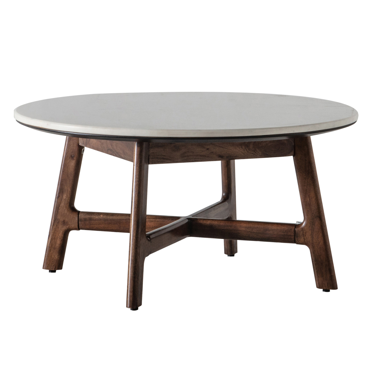 Buena Marble & Acacia Wood Coffee Table