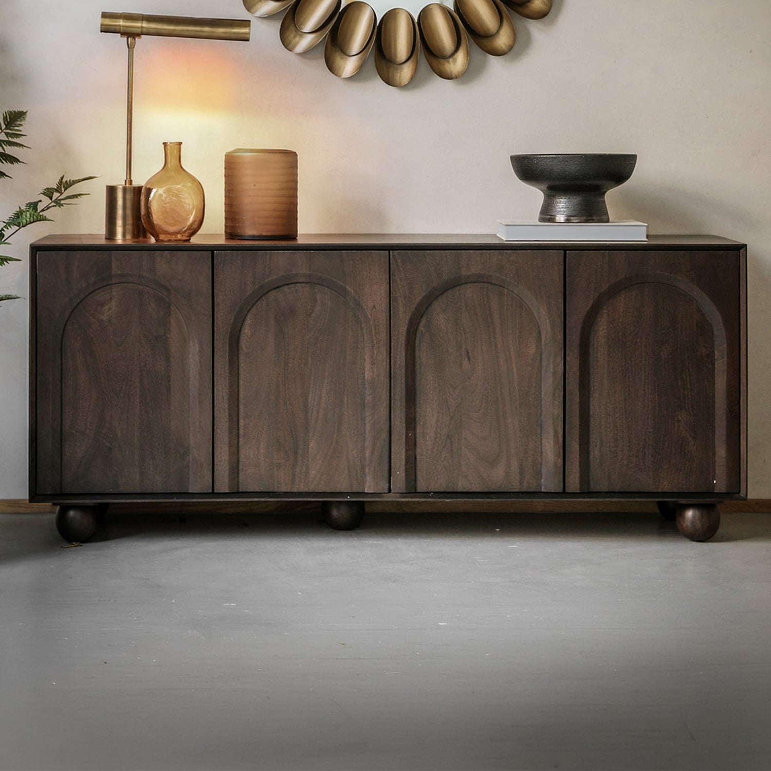 Aria 4 Door Mango Wood Sideboard Buffet