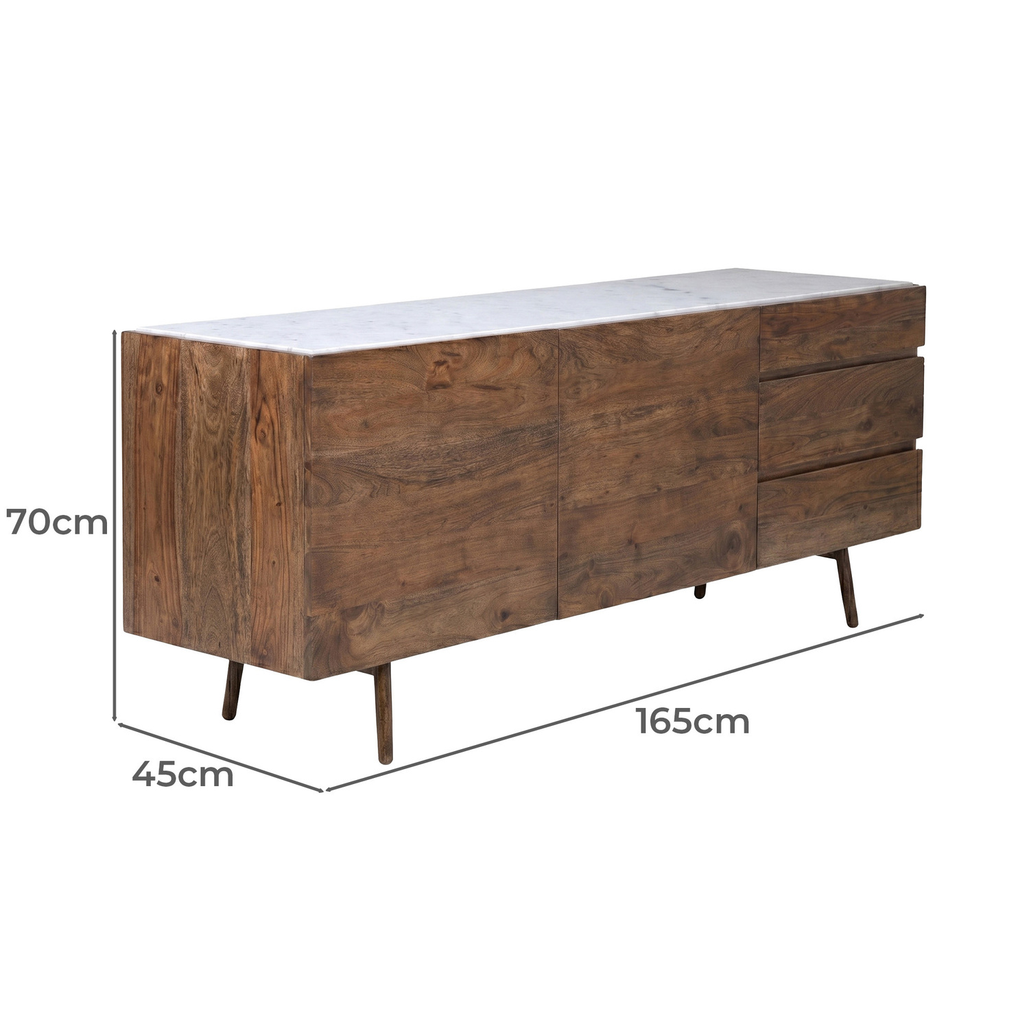 Beckett Acacia Wood Sideboard Buffet