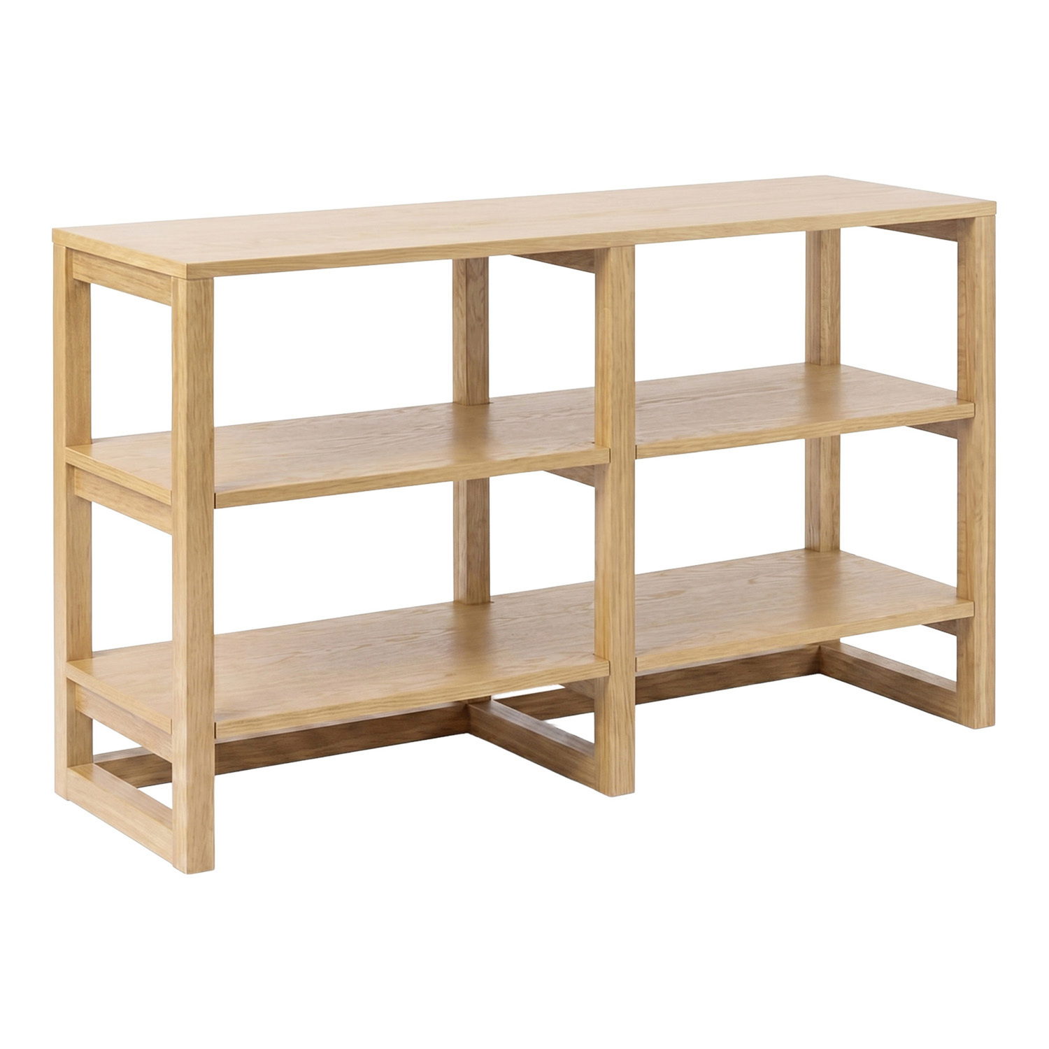 Olwen 2 Tier Oak Wood Shelving Unit