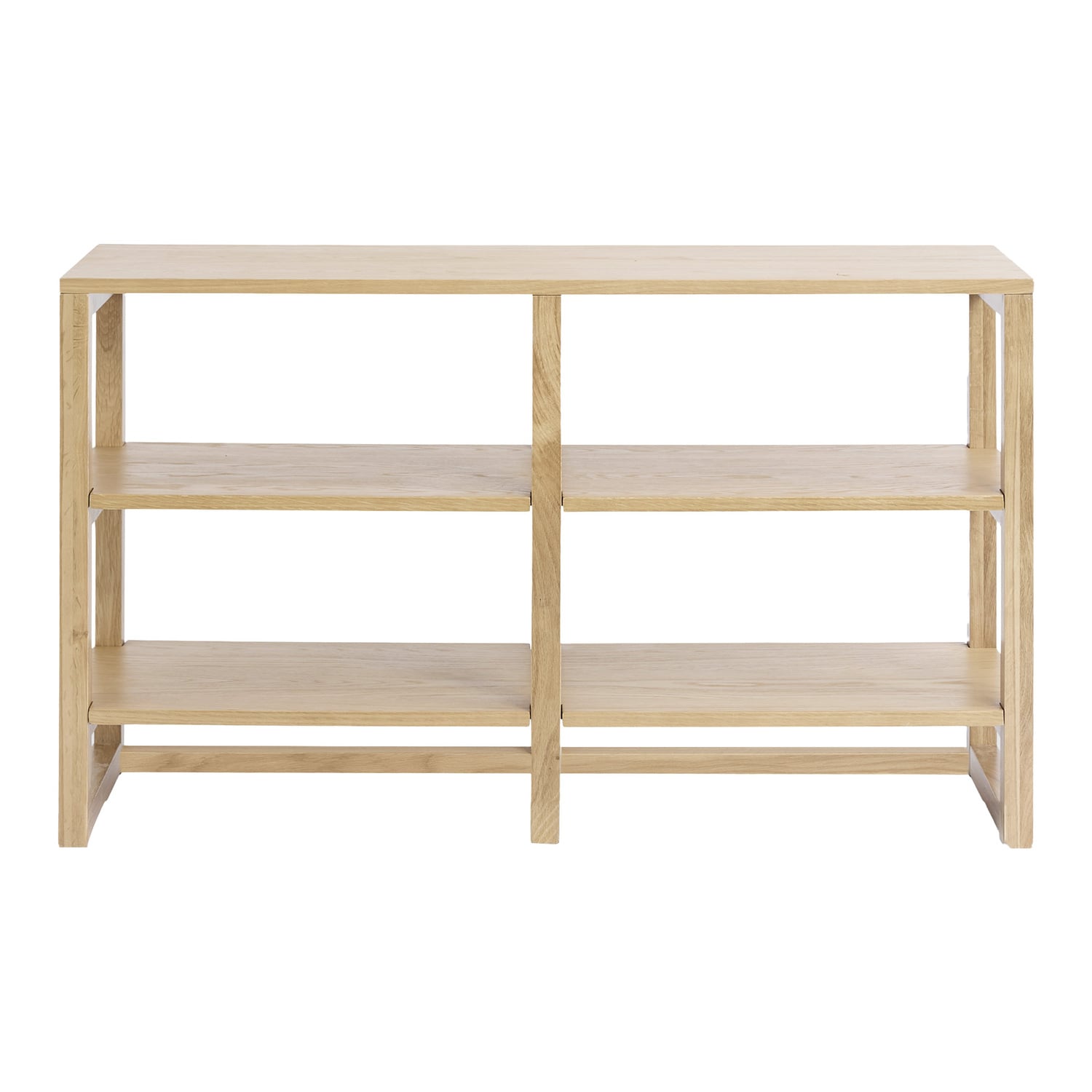 Olwen 2 Tier Oak Wood Shelving Unit