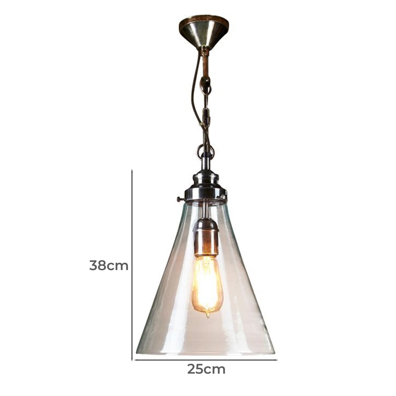 Gadsden Small Glass Hanging Lamp