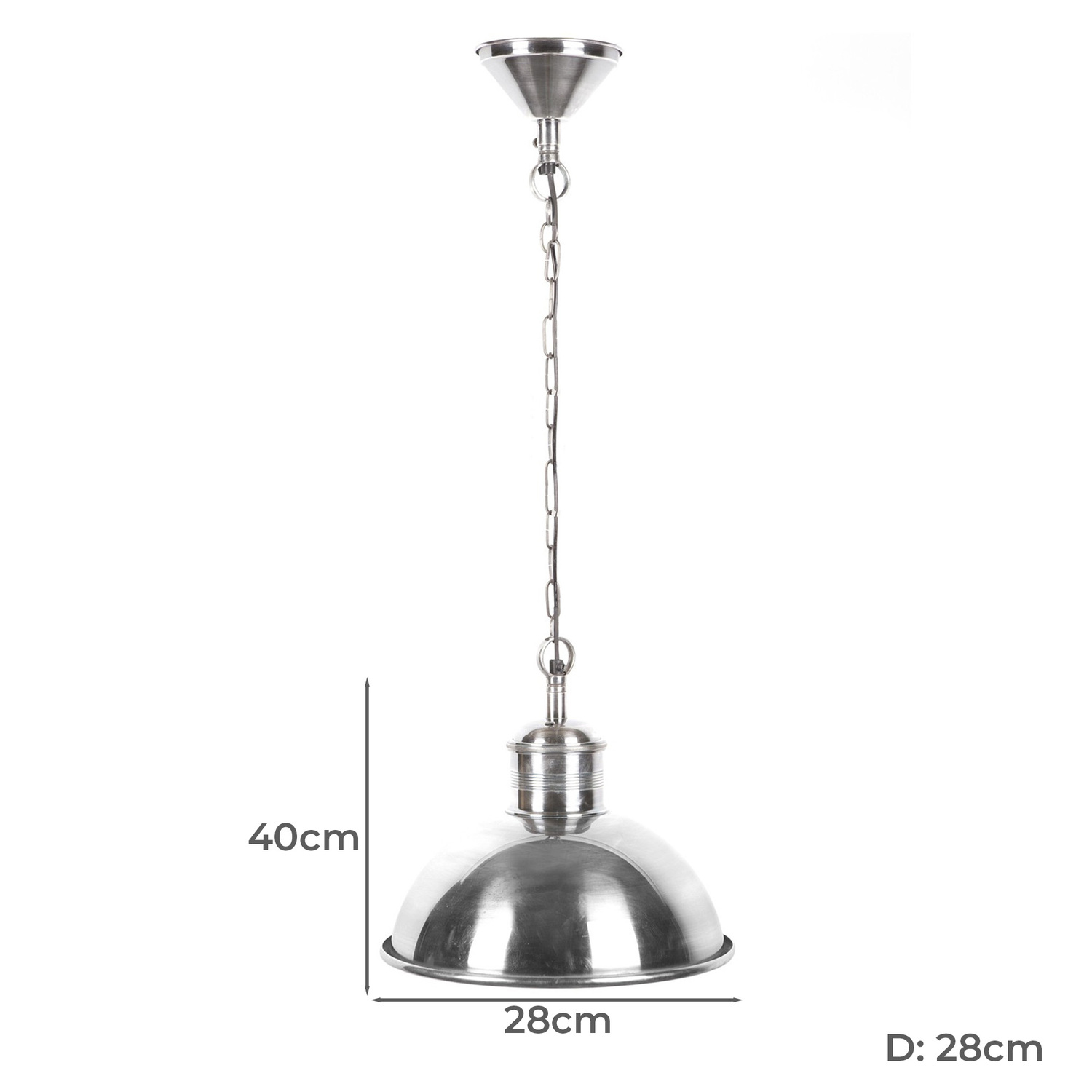 Antique Silver Boston Pendant Light