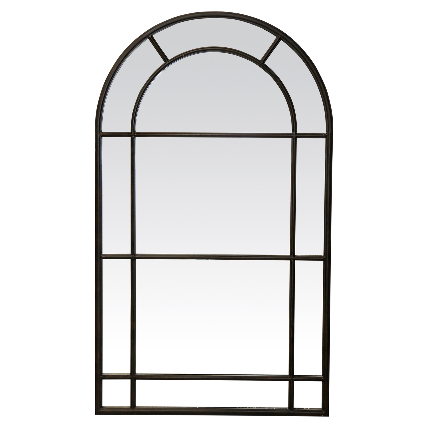Black Medium Iron Arched Mirror