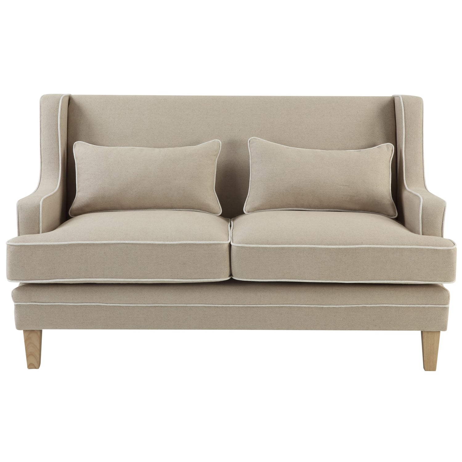 Natural Bronte 2 Seater Upholstered Sofa
