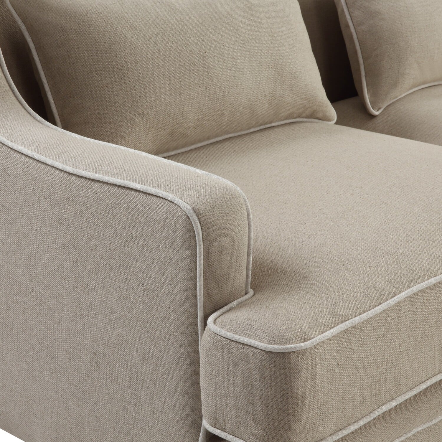 Natural Bronte 2 Seater Upholstered Sofa