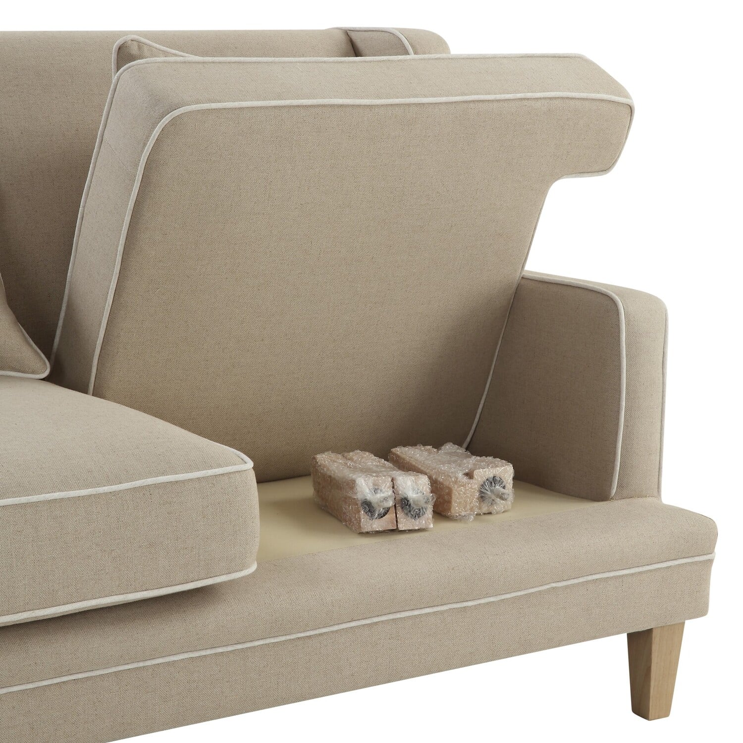 Natural Bronte 2 Seater Upholstered Sofa