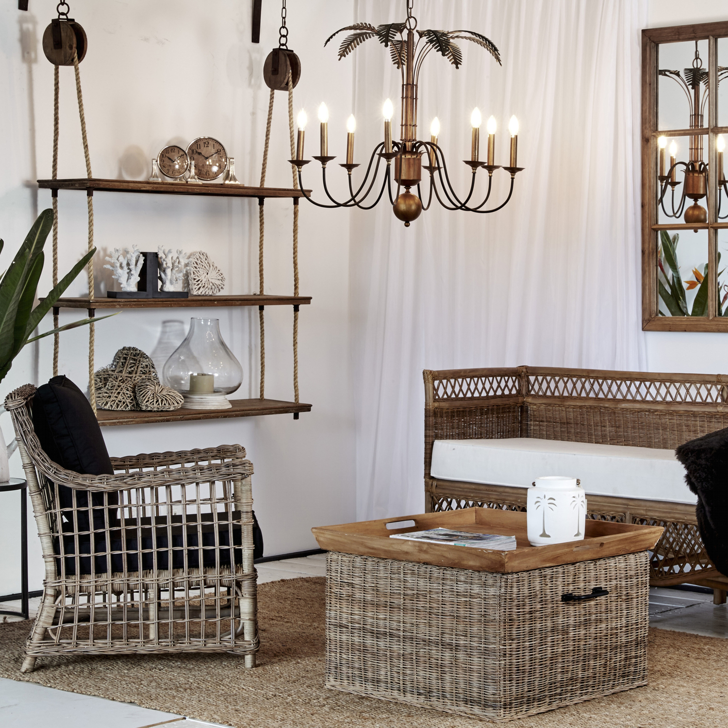 Zena Palm Leaves Chandelier