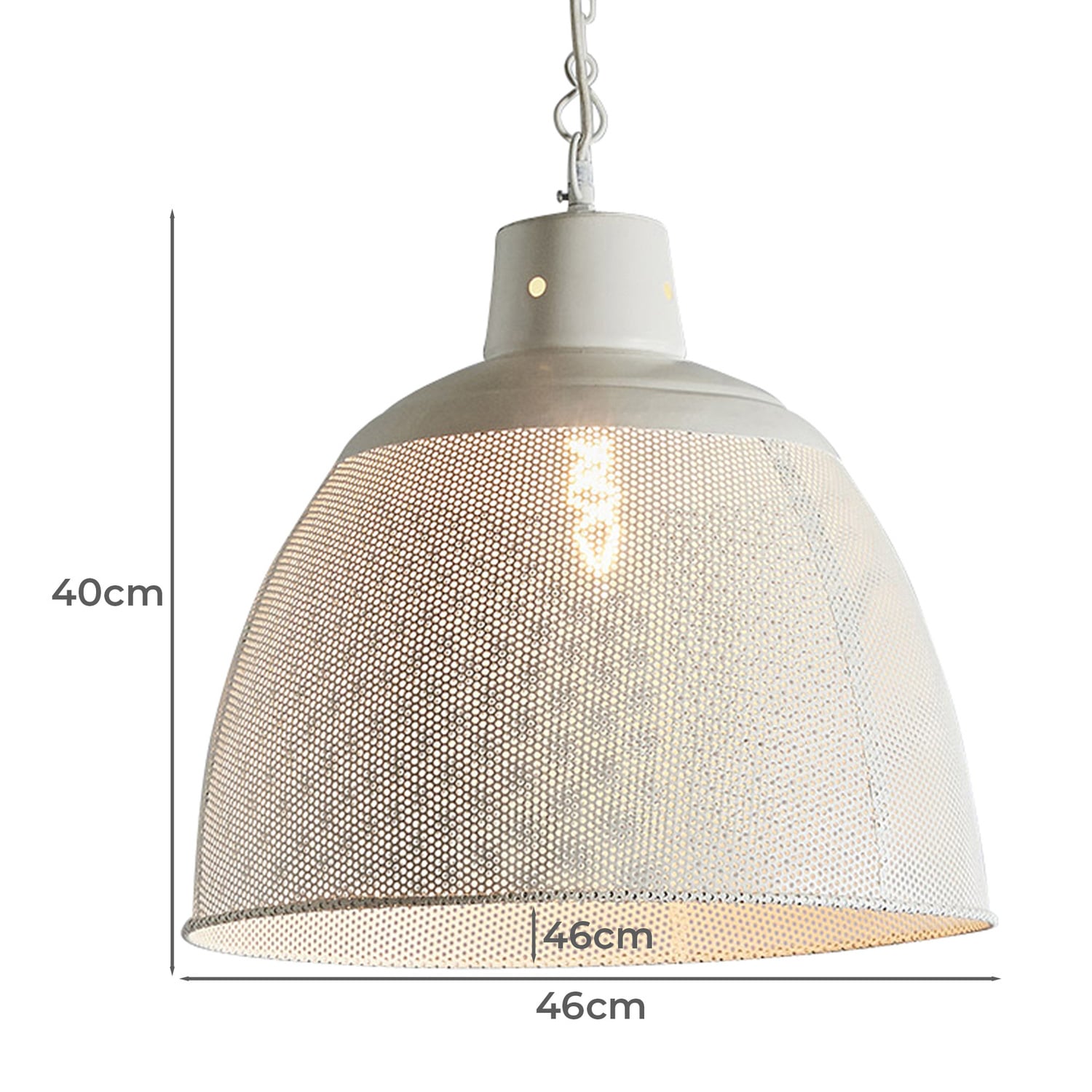 Riva Perforated Iron Pendant Light