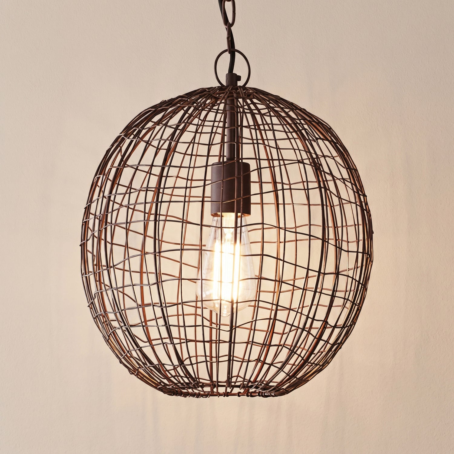 Cray Round Wire Weave Pendant Light