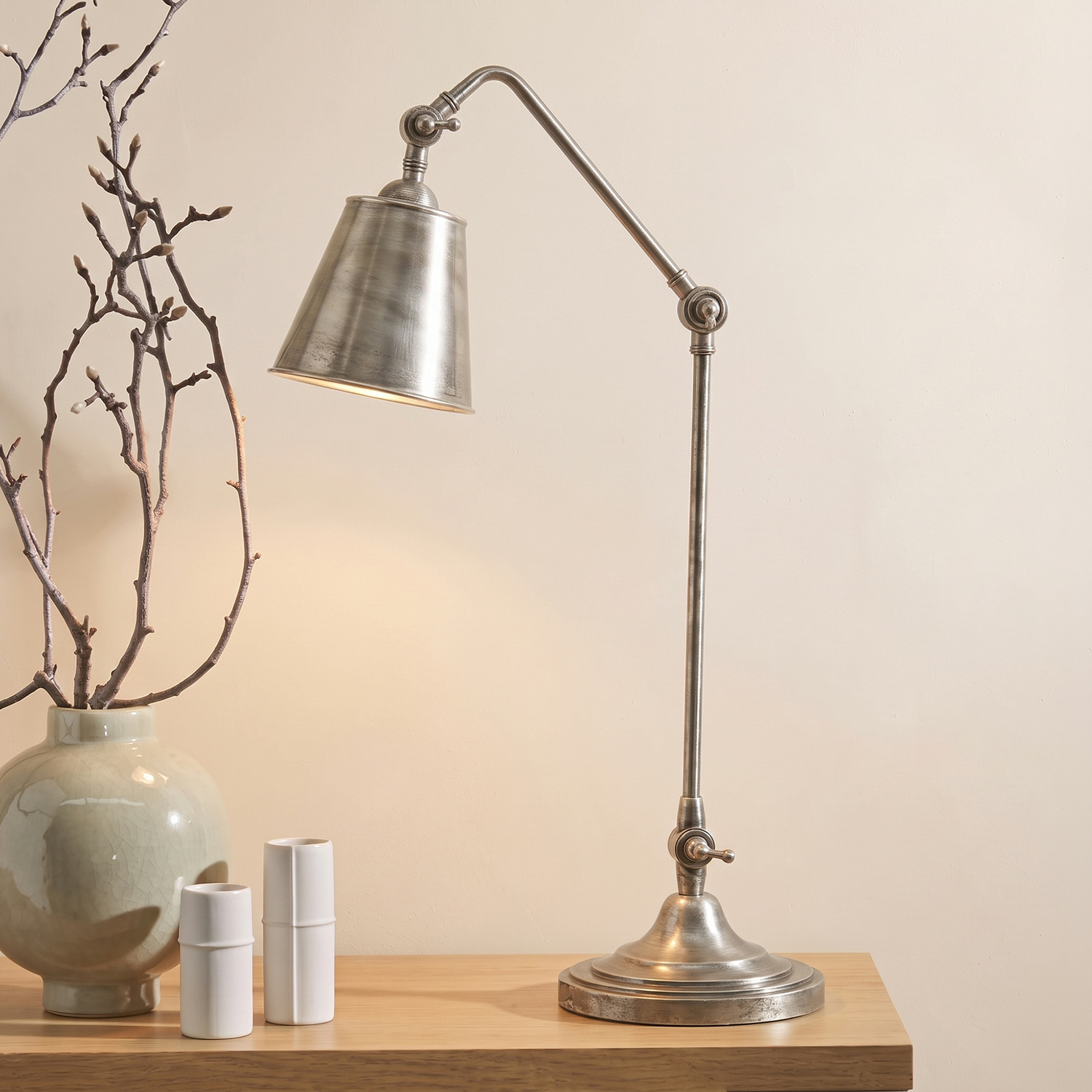 Cuba Brass Adjustable Desk Lamp