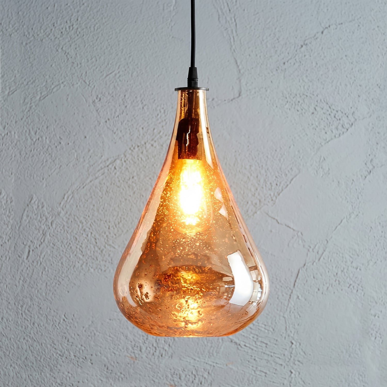 Lustre Teardrop Glass Pendant Light