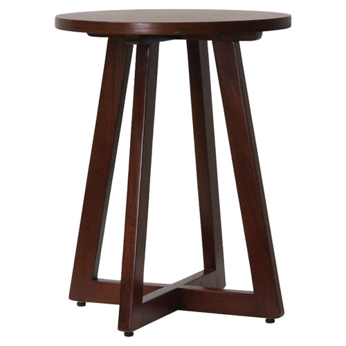 Capeview Interiors Dark Timber Renee Teak Side Table Reviews Temple Webster