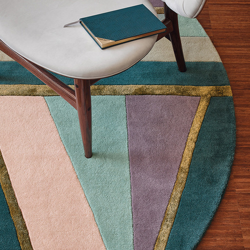 Pink Sahara Wool & Viscose Round Rug