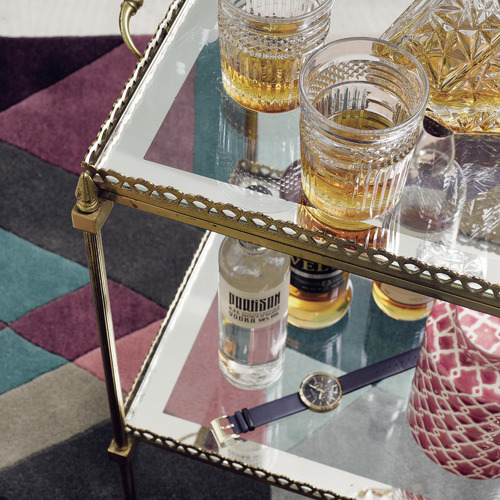 Light Purple Mosaic Hand Tufted Rug