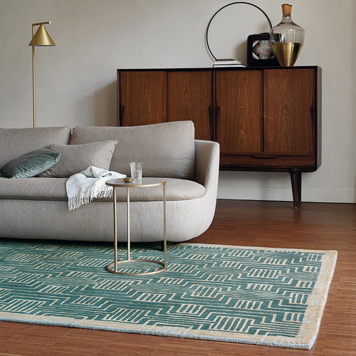 Green Kinmo Wool & Viscose Rug