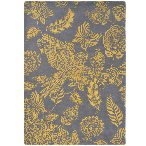 Yellow Loran Wool & Viscose Rug Temple & ster