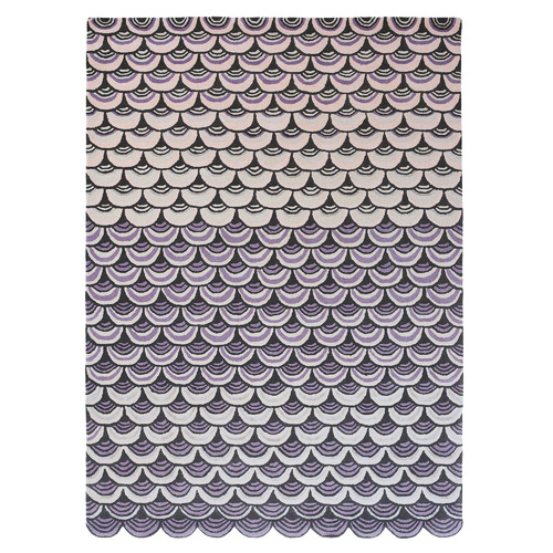 Purple Masquerade Hand-Tufted Wool-Blend Rug