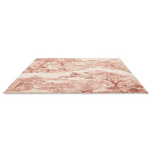 Pink Landscape Toile Hand-Loomed Rug