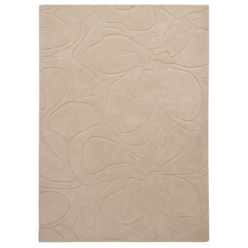 Cream Romantic Magnolia Hand-Tufted Rug
