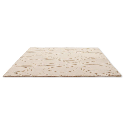Cream Romantic Magnolia Hand-Tufted Rug