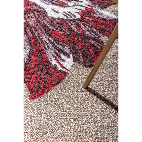 Burgundy Botanical Tulip Rug