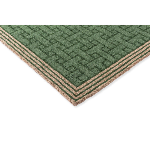 Jade Green T Monogram Outdoor Rug Temple & ster