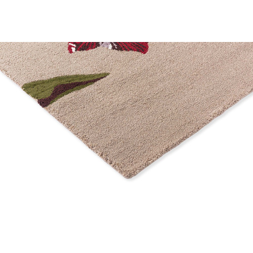 Burgundy Botanical Tulip Rug