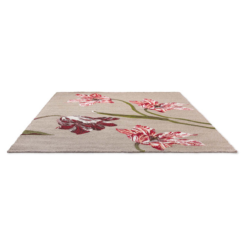Burgundy Botanical Tulip Rug
