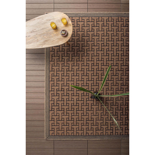 Brown T Monogram Outdoor Rug Temple & ster