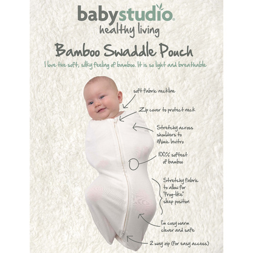 BabyStudio Baby Studio BambooBlend 03 Months Swaddle Pouch Temple